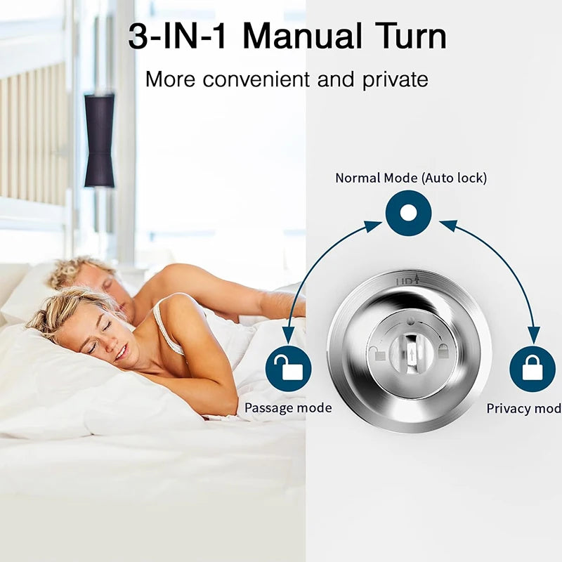 KemEgy SmartTouch™ 3-in-1 Fingerprint Door Lock with an Anti-theft function.