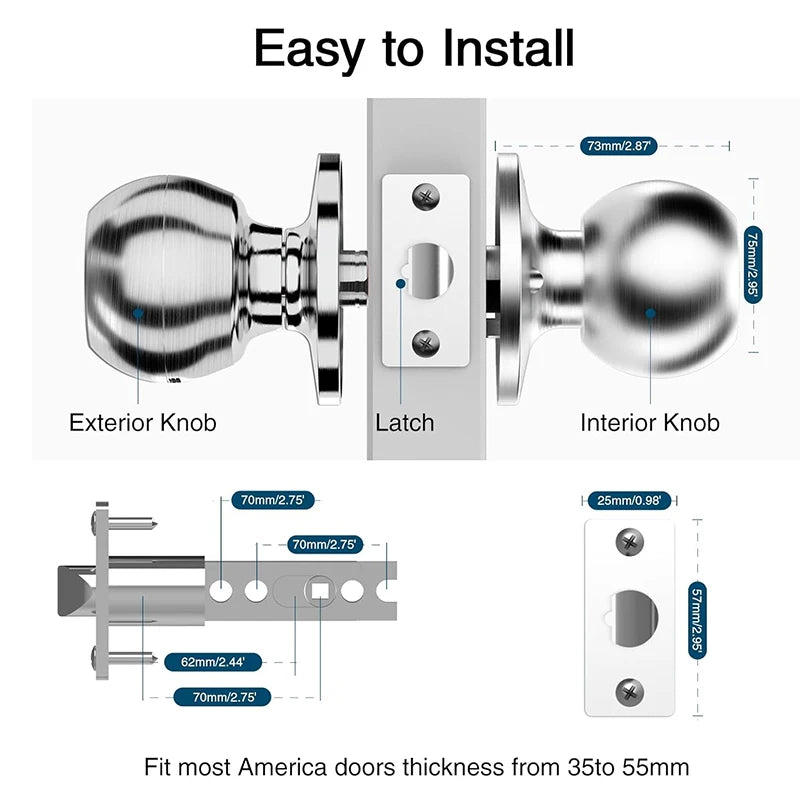 KemEgy SmartTouch™ 3-in-1 Fingerprint Door Lock with an Anti-theft function.