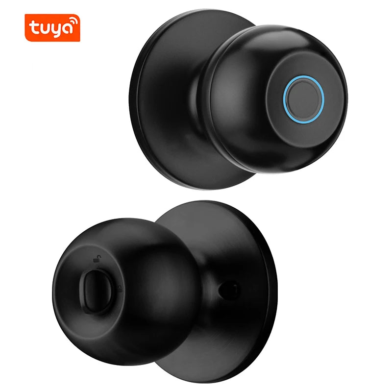 Fingerprint Door Lock, Smart Fingerprint Door Knob with Lock, Biometric Door knob with App Control & Key