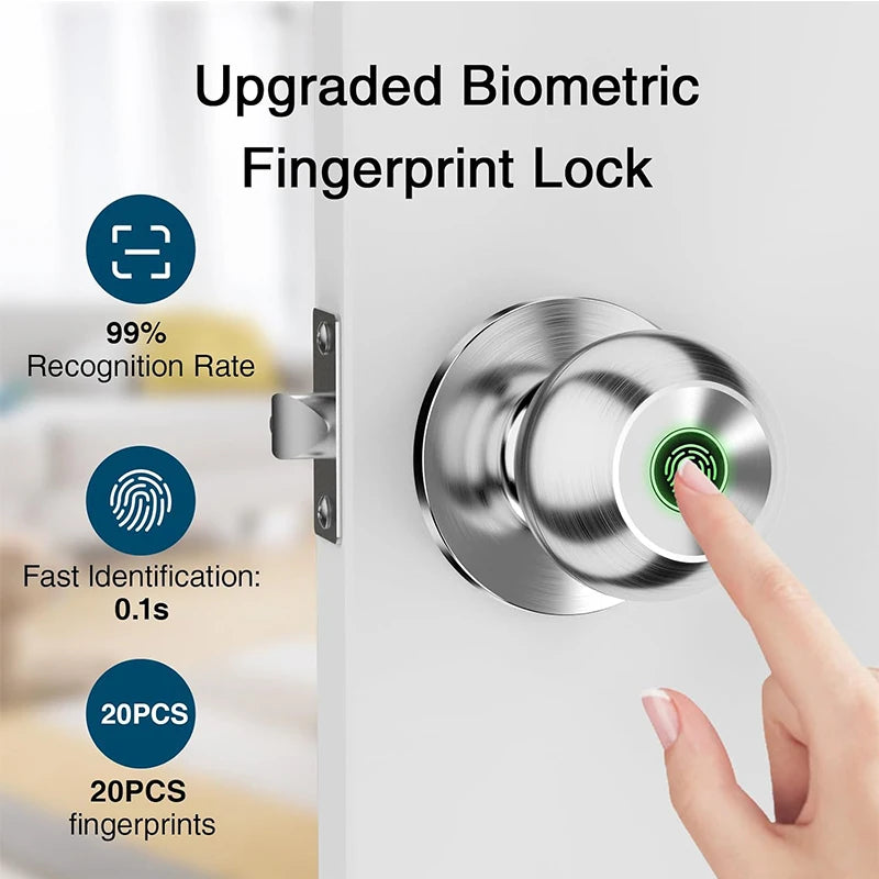 KemEgy SmartTouch™ 3-in-1 Fingerprint Door Lock with an Anti-theft function.