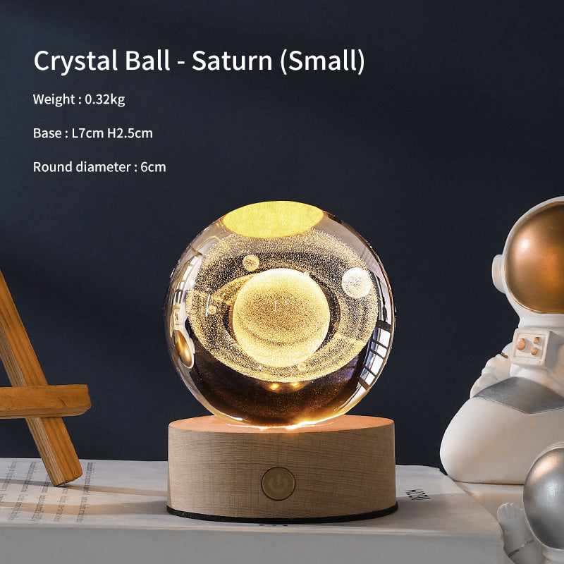 Crystal Ball Galaxy Night Light Decoration 3D Laser