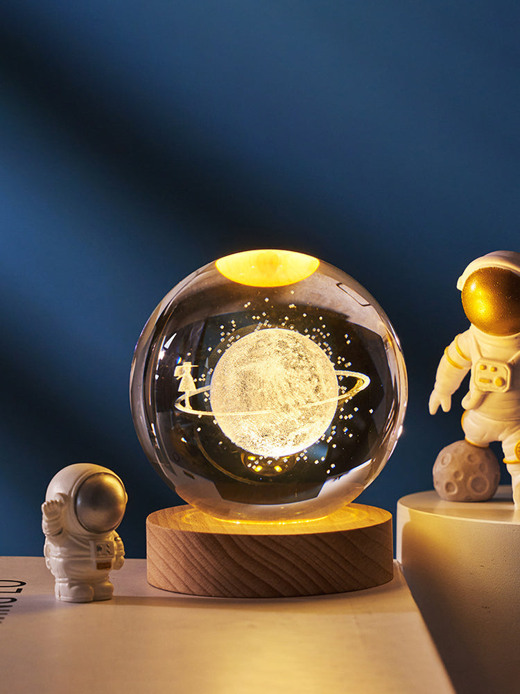 Crystal Ball Galaxy Night Light Decoration 3D Laser