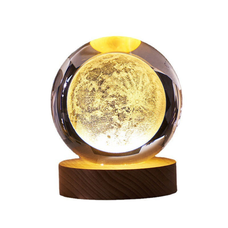 Crystal Ball Galaxy Night Light Decoration 3D Laser