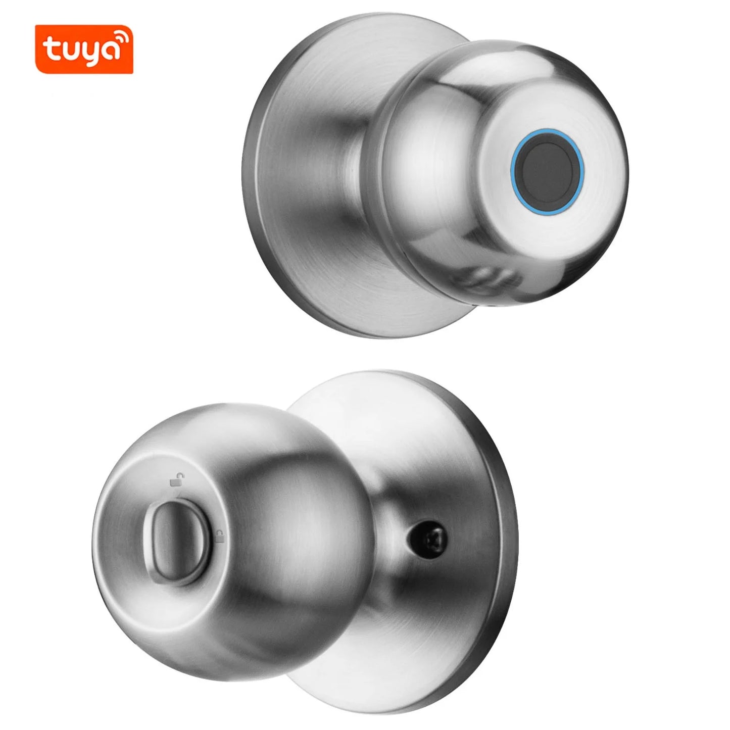 Fingerprint Door Lock, Smart Fingerprint Door Knob with Lock, Biometric Door knob with App Control & Key