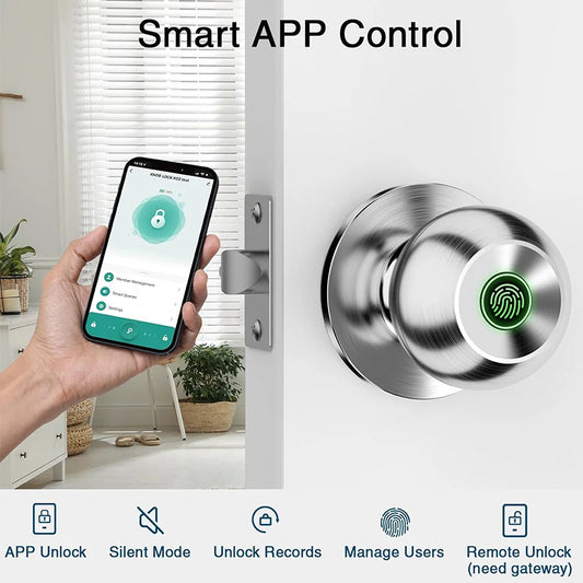 KemEgy SmartTouch™ 3-in-1 Fingerprint Door Lock with an Anti-theft function.
