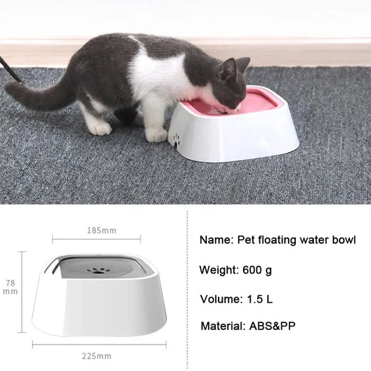 Anti-Overflow Dog Drinking Water Bowls